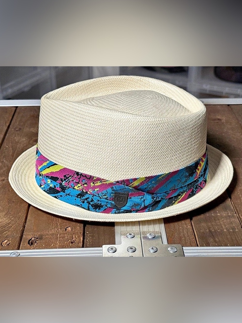 Goorin Bros 1333 Minna Ivory Fedora Hat Large 57cm Artist Graphic